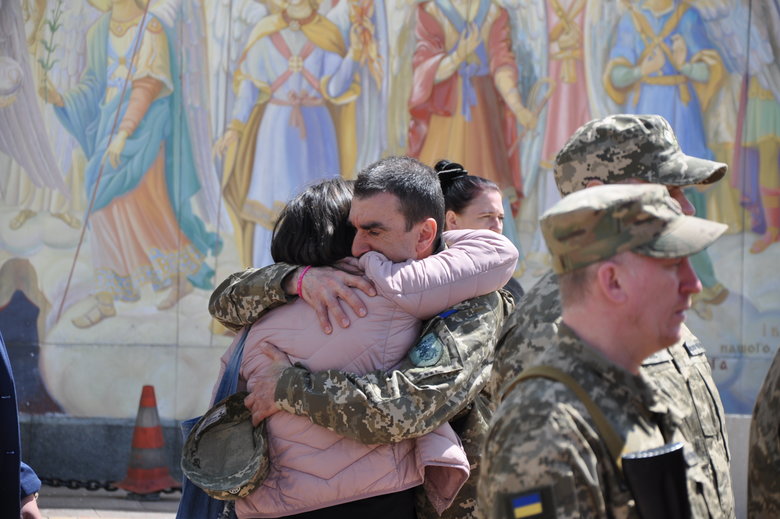 Farewell to cyborg paratrooper of 95th Brigade Ruslan Borovik, who died in battles with Russian occupiers in east, said goodbye in Kyiv 12