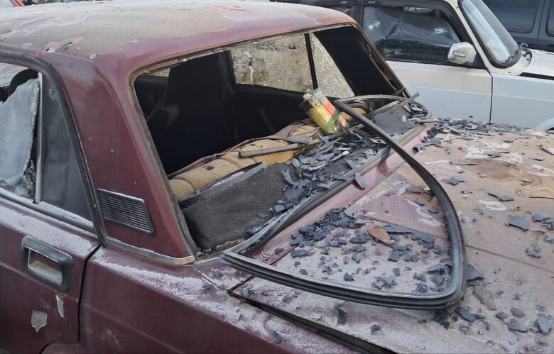 Shelling of the Nikopol district on 11 April