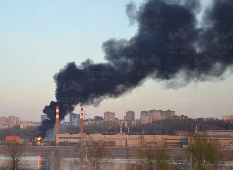 A military plant burns in Perm, Russia 02