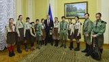 Пластуни передали Порошенку Вифлеємський вогонь миру. ФОТОрепортаж