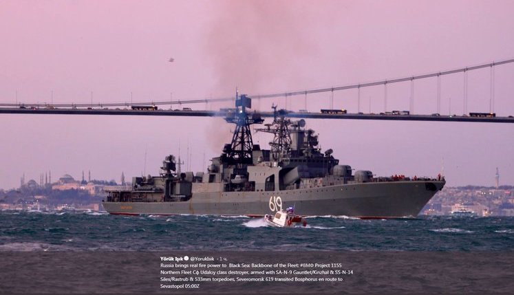 У Чорне море увійшов ударний корабель ВМФ Росії "Североморск", - журналіст Клименко. ФОТОрепортаж