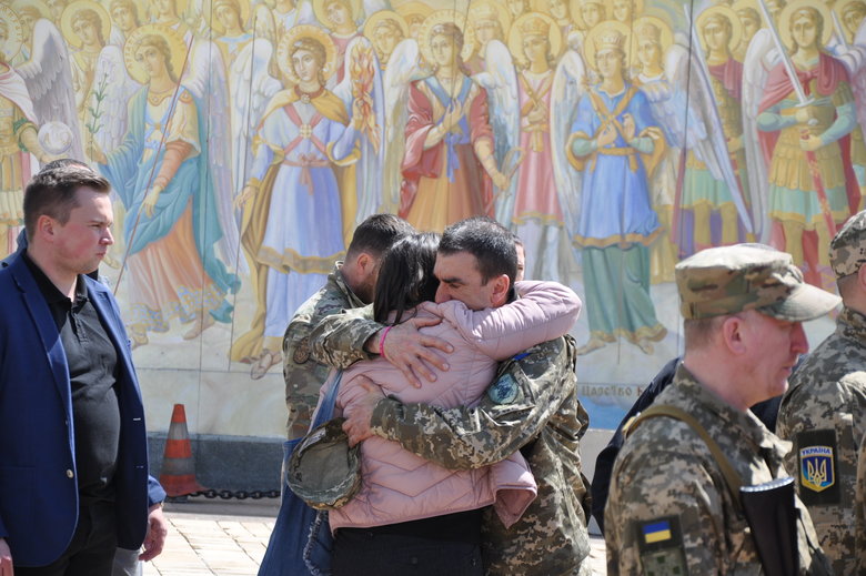 Farewell to cyborg paratrooper of 95th Brigade Ruslan Borovik, who died in battles with Russian occupiers in east, said goodbye in Kyiv 13