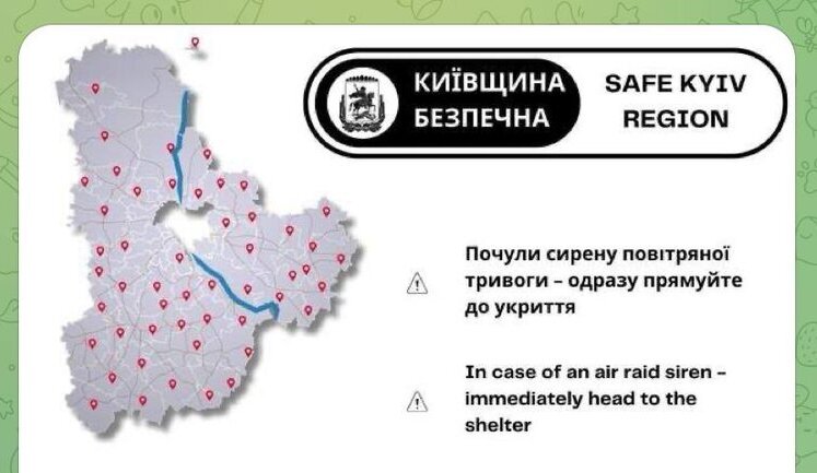 Chatbot about shelters and "Points of Invincibility" launched in Kyiv region