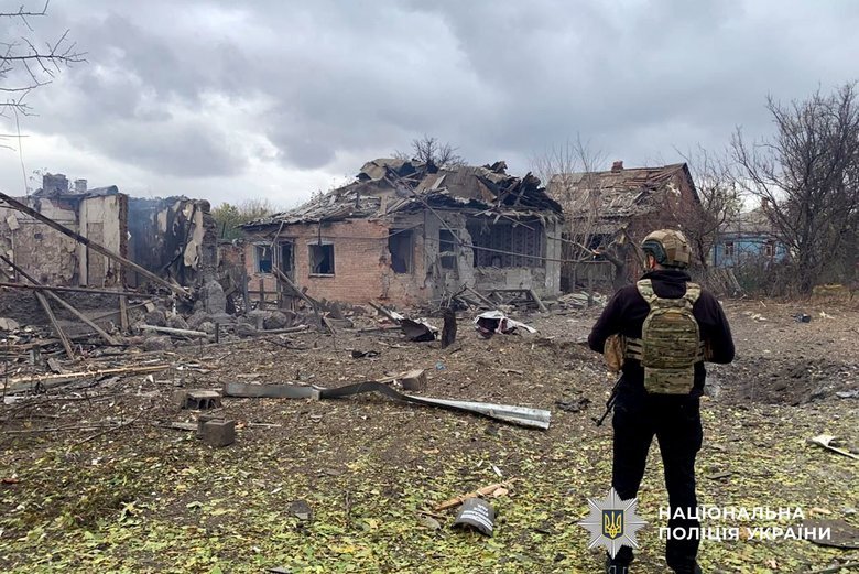 Donetsk region after the shelling on 22 October