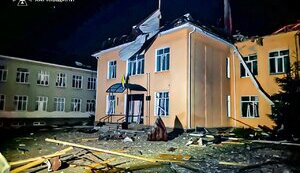 At night, Russians attacked Balakliya: educational institution, houses, administrative buildings, hospital, and cafe were damaged. PHOTOS