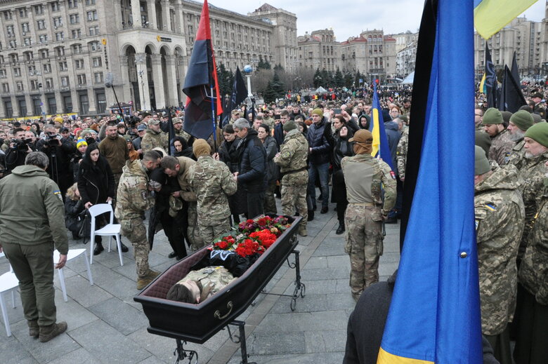З Героєм України Дмитром Коцюбайлом (Да Вінчі) попрощалися в Києві 47