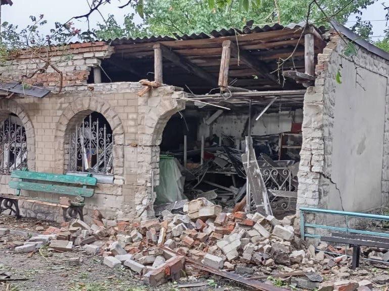 Наслідки обстрілу Донеччини
