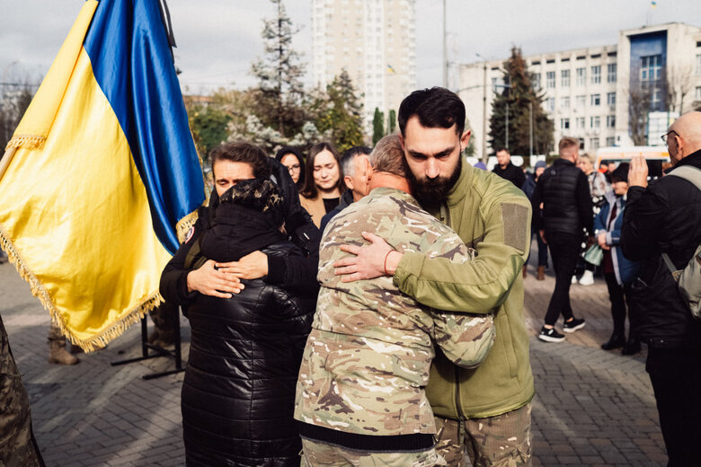 In Brovary, bid farewell to soldier Oleksandr Fatieiev, who died in battle against ruscists in Luhansk region, was held 10
