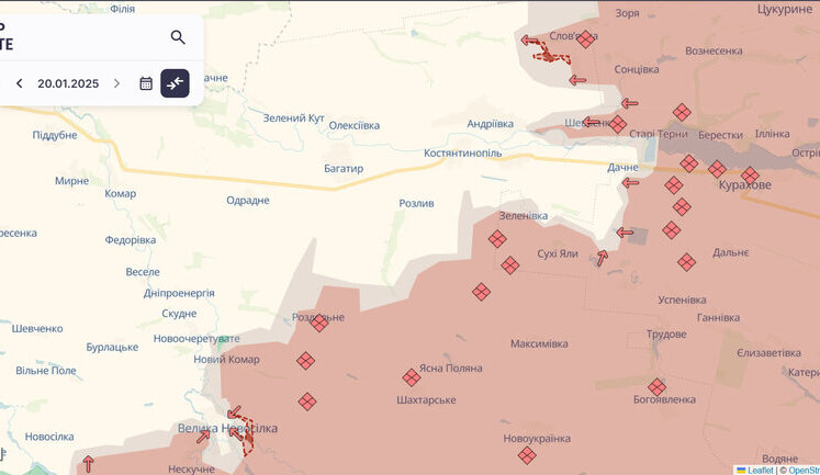 Enemy advances in Dvorichna, Novosilka and near three more settlements - DeepState. MAPS