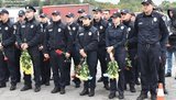 Полицейские Днепра почтили память погибших 5 лет назад Артема Кутушева и Ольги Макаренко. ФОТОрепортаж