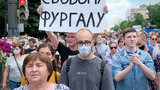 "Ми проти путінського режиму", - протестувальники на вулицях російського Хабаровського краю. ВIДЕО