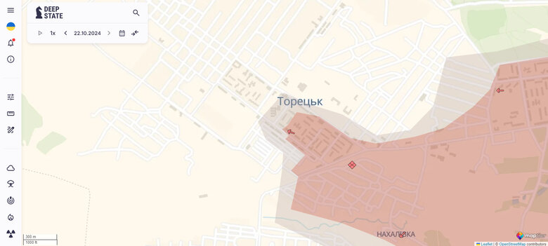 Торецьк карта
