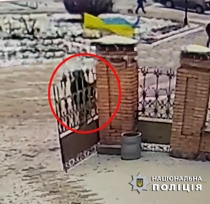 Чоловік зняв прапор в Білій Церкві