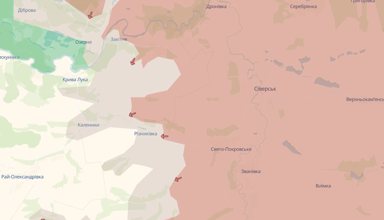 РФ просунулися біля Різниківки