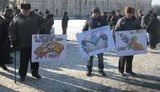 В 20-градусный мороз чернобыльцы пикетируют Харьковскую обладминистрацию. ФОТОрепортаж