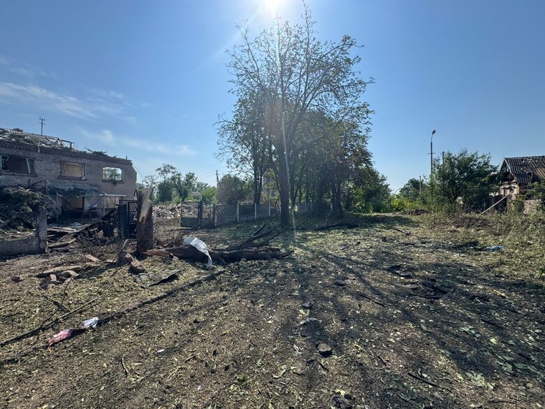 Russian air strikes on Kostiantynivka on 14 July