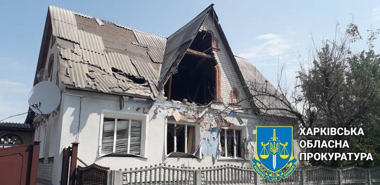 Consequences of Russian artillery shelling of villages in Kharkiv region 02
