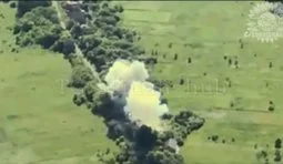 Su-27 fighter pilots carried out an air strike against Russian UAV operators