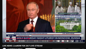 Fox News несколько часов транслировал богослужение из Москвы и подписал Киев "российским"