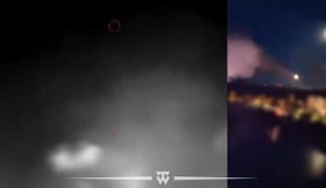 Moment Russian cruise missile was shot down by soldiers of 58th Motorised Brigade using man-portable air defence system (MANPADS). VIDEO