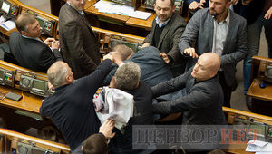 Шуфрич і Береза ​​побилися в Раді через плакат з "агентом Путіна - Медведчуком". ВІДЕО+ФОТО