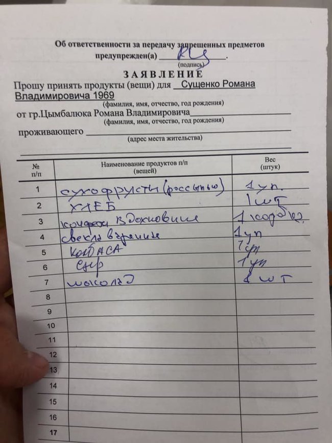 В Лефортово взяли передачи для 32 политзаключенных 01