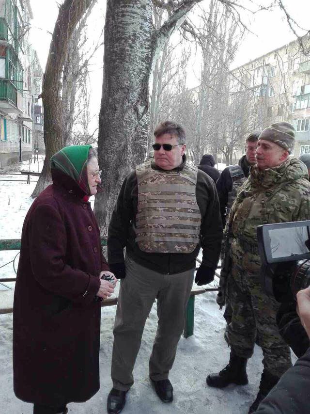 Lithuanian Foreign Minister Linkevičius pays visit to embattled Avdiivka 02 Lithuanian Foreign Minister Linkevičius pays visit to embattled Avdiivka 02