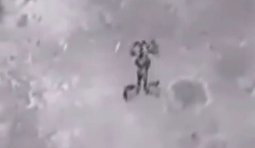 окупант тікає вставши з нош