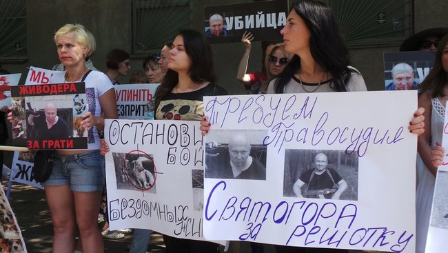 Отключение электричества, самоотвод судьи и митинг: Шевченковский райсуд Киева рассматривает ходатайство об аресте киевского догхантера Святогора 17