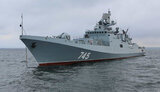 Russian frigate is burning near Zmiinyi Island