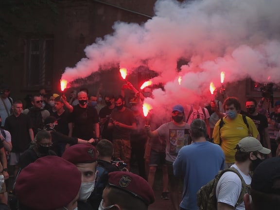 На акції на підтримку Стерненка сталися бійки між мітингувальниками і правоохоронцями: є затримані 17