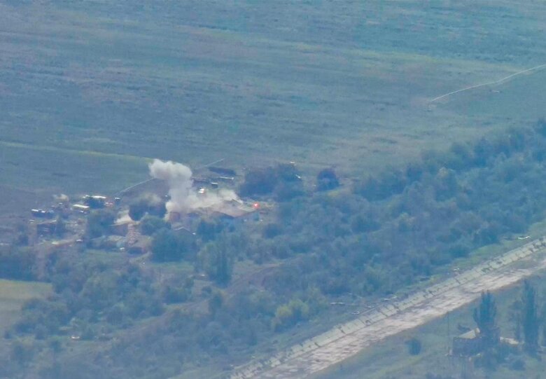 Marines destroyed enemy warehouse with ammunition in Donetsk region, - Navy 01