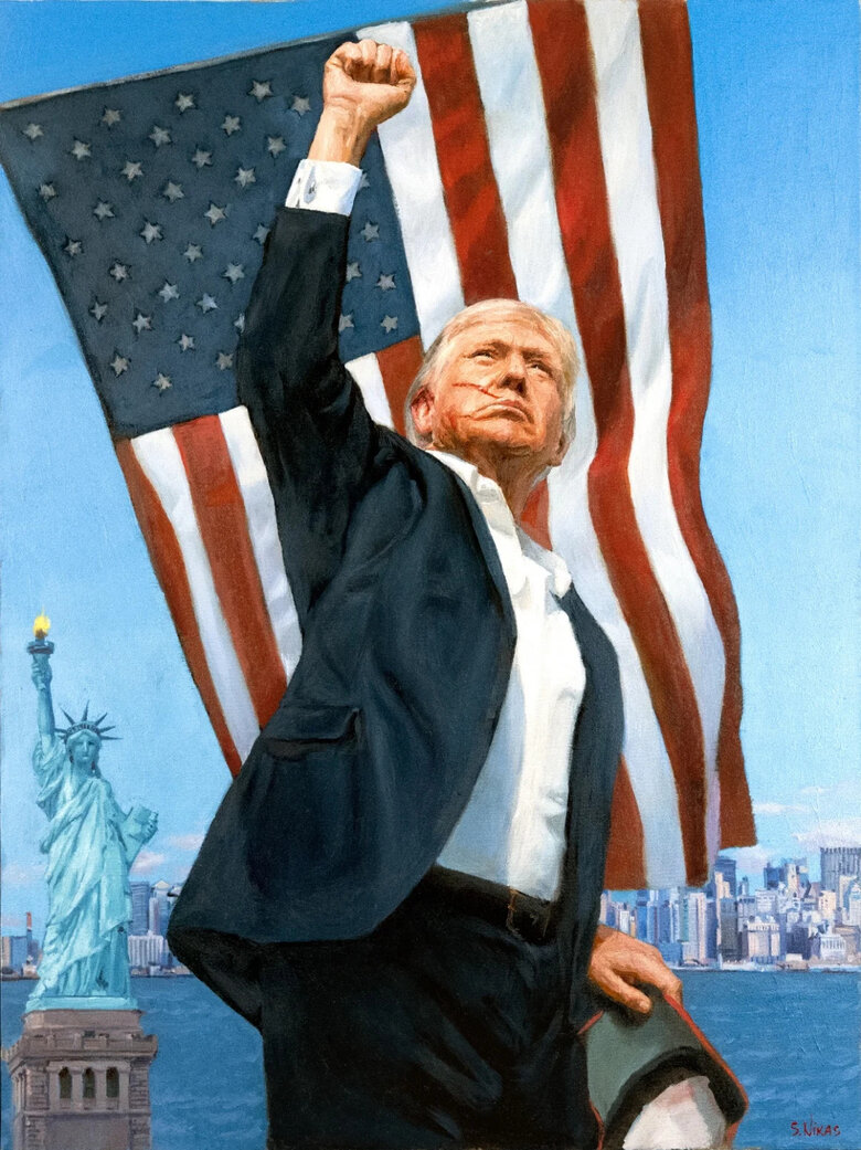 Портрет Трампа в подарок от Путина