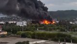 "Rosneft" oil depot is ablaze in Sochi following night-time attack. VIDEO