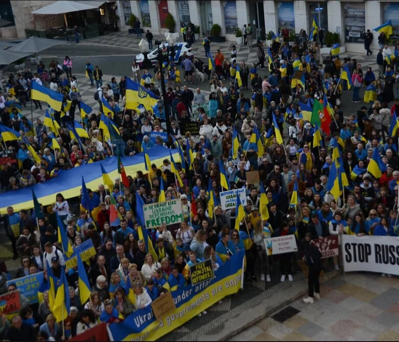 Rally in support of Ukraine in Portugal