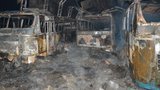 Автобаза сгорела на Днепропетровщине: уничтожено 9 автобусов и 8 автомобилей, - ГСЧС. ФОТОрепортаж