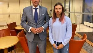 Белорусская спортсменка Тимановская прибыла в Польшу. ФОТО
