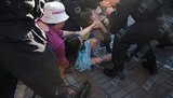 Новая стычка между "Беркутом" и сторонниками Тимошенко: "Люди сели на землю, держа в руках плакаты: "Мы не сопротивляемся!"