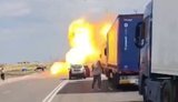 A drone struck lorries at Chonhar
