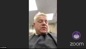 Нардеп М’ялик підключився на засідання комітету Ради з державної влади прямо з перукарні. ФОТО