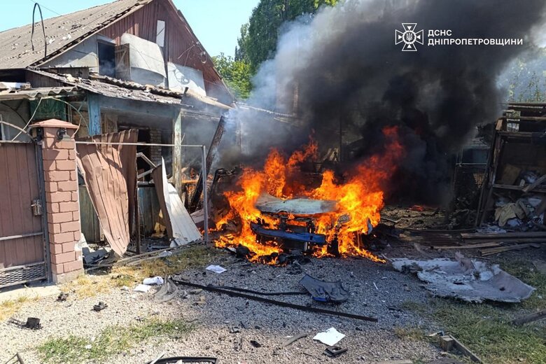 Nikopol after shelling