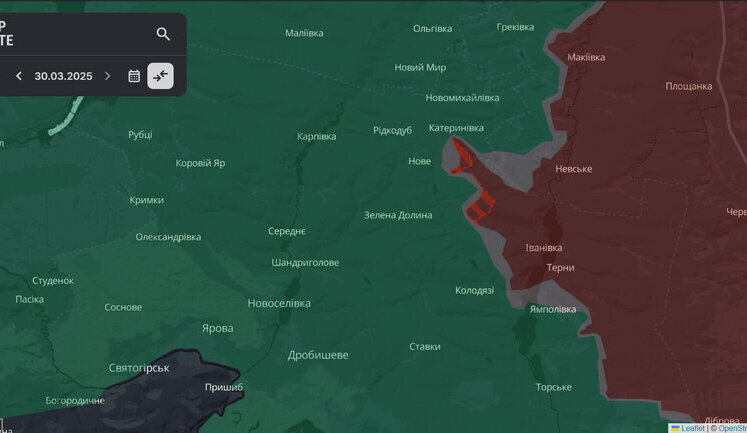 Russians advance in Nove in Kharkiv region and two settlements in Donetsk region - DeepState. MAP