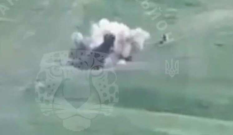 Tank crews eliminate group of occupiers on three motorcycles with cannon fire. VIDEO