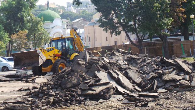 На Контрактовой площади в центре Киева началась масштабная реконструкция 12