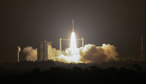 Ukrainian-engined rocket places two Google spacecraft into orbit. PHOTO
