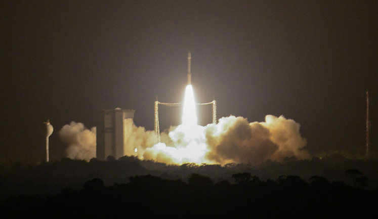 Ukrainian-engined rocket places two Google spacecraft into orbit. PHOTO