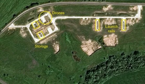 Russia has deployed network of secret bases with long-range drones that pose threat to NATO, - The Telegraph. Satellite images