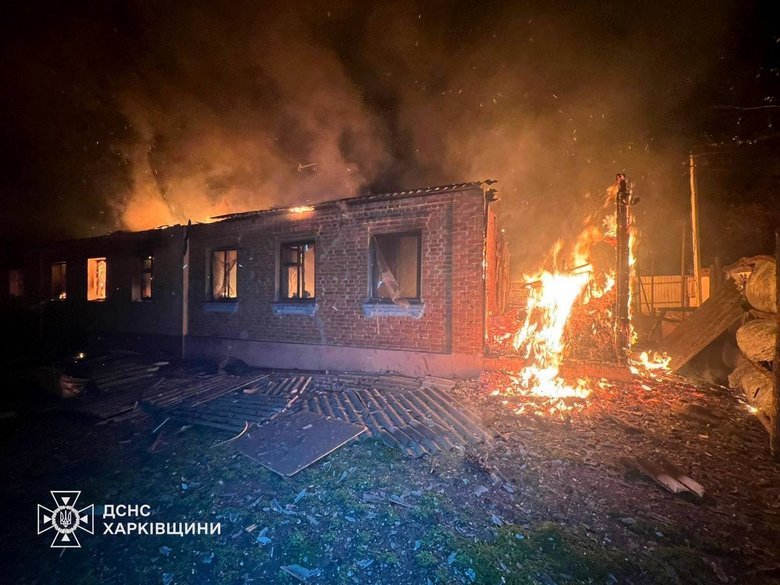 Нічна атака РФ на Великий Бурлук: 3 постраждалих