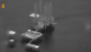 Navy strikes elite Russian special forces unit on Syvash drilling rig. VIDEO