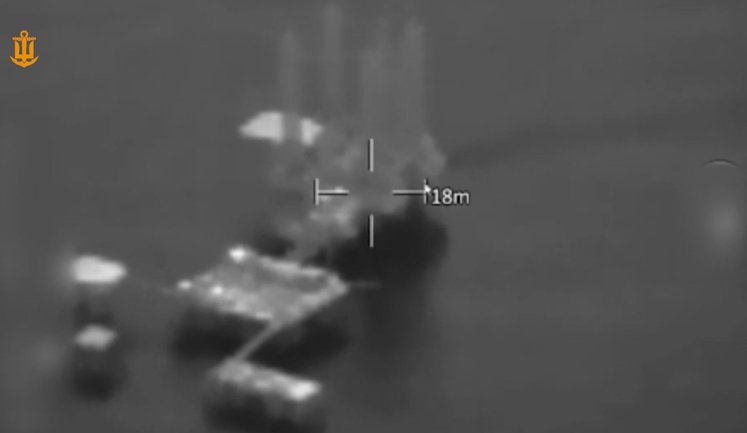 Navy strikes elite Russian special forces unit on Syvash drilling rig. VIDEO